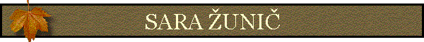 SARA ŽUNIČ